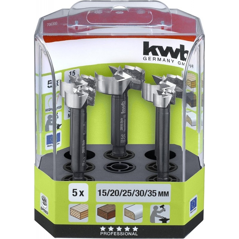 Punte Forstner Einhell per trapano avvitatore per forare il Legno Set da 5 Pz KW foto 2