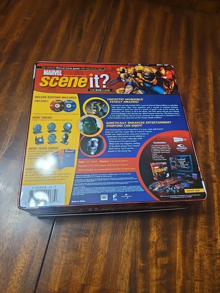 Marvel Deluxe Edition Scene It? DVD Game - Tin Box - 2006 - Complete - Image 3 of 4