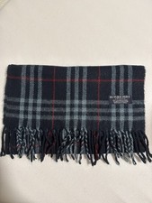 Burberry Damen Schal Lammwolle kariert schwar...