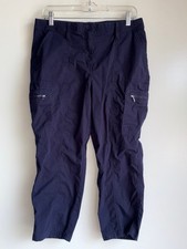 CHICO'S Poplin Cropped Pants Size 0.5 US Size 6 Navy Blue