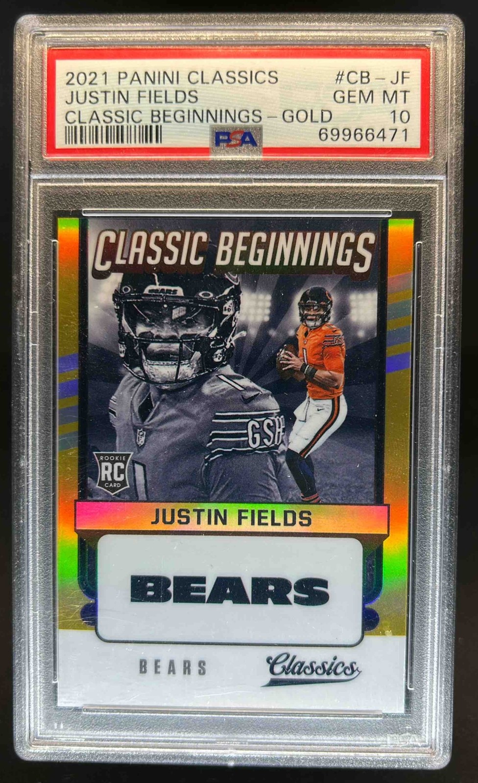 Justin Fields Panini Classics Classic Beginnings #CBJF Gold