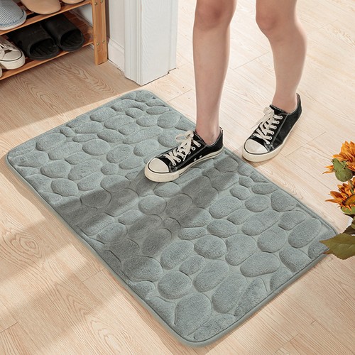 Alfombra de baño adoquines en relieve almohadilla de espuma viscoelástica suave alfombra de piso antideslizante Wate 5 - Imagen 5 de 7