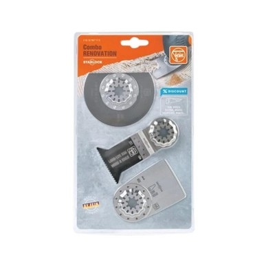 NEW Fein 35222967290 Starlock Combo Renovation Saw Blade Set 3PC ~ Free Shipping