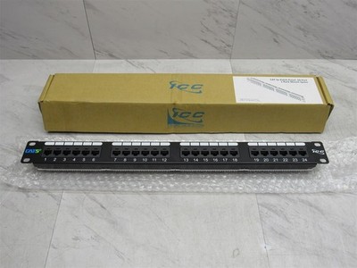 NEW ICC Cat5e 24 Port 1U 19-inch Network Patch Panel - (ICMPP0245E)