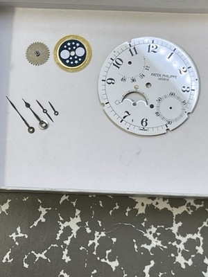 Rare OEM Patek Philippe 5015 Calatrava Enamel Dial Kit Hands Moonphase Disc