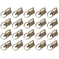 "20Stk 26Mm/1\" SchlüSselanhäNger Hardware Mit SchlüSselanhäNger Ring,Dunkelbronze"