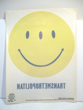 Transmetropolitan Smiley Face Large Window Decal Promo - DC/Helix Comics 1997
