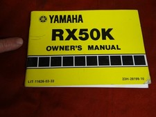 1982 Yamaha RX50 RX50K, Owner's Manual, 23H-28199-10, LIT-11626-03-33