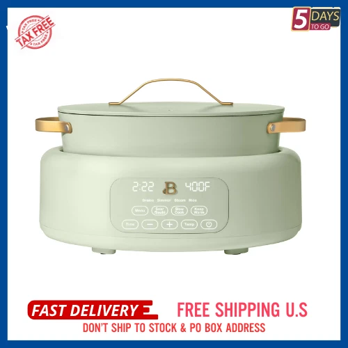 Beautiful 10 in 1, 6 Qt Electric Multi-Cooker, Sage Green by Drew Barrymore...