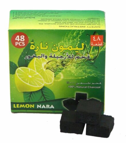 Lemon Nara Charcoal 48pcs Coco Coconut Charcoal Hookah Shisha Nargila Coal - 第 1/1 張圖片