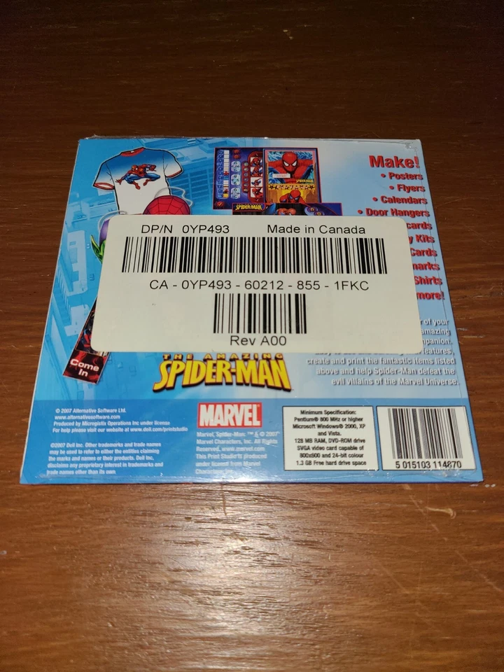 Brand New! PC DVD The Amazing Spiderman Print Studio Make your own Spider Man!! - Image 2 of 2