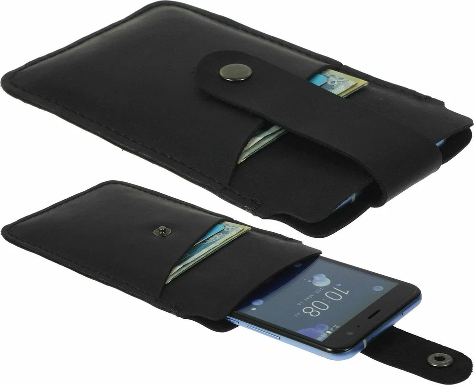 FUNDA DE CUERO GENUINO HECHA A MANO CON CORREA Y BOLSILLO PARA TARJETAS FUNDA PARA IPHONE Foto 3 de 4