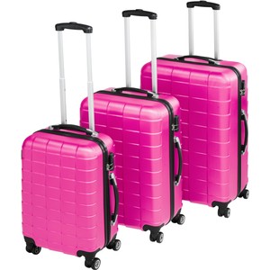 Set 3 piezas maletas ABS juego de maletas de viaje trolley maleta dura rosa  | eBay