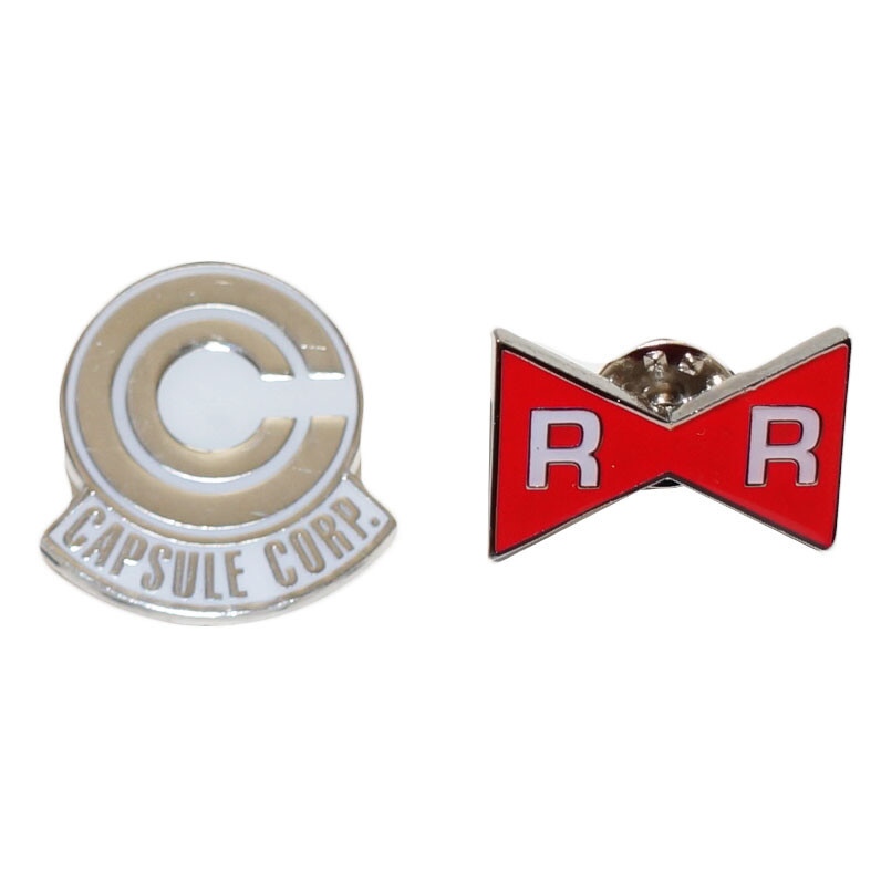 Dragon Ball Z Capsule Corp. and Red Ribbon Metal Pin Set of 2