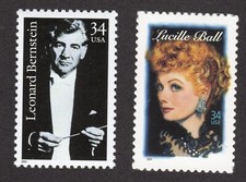 Scott #3521-3523 Leonard Bernstein Lucille Ball Single Stamp - MNH