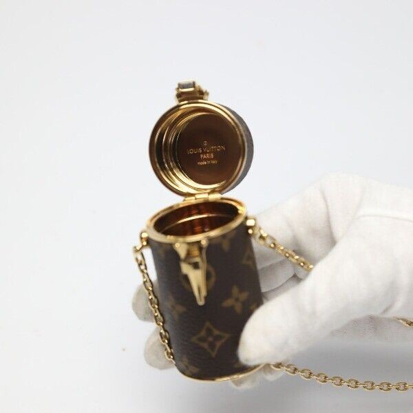 Louis Vuitton Monogram Lipstick Case LV Circle Engraved on top Gold  hardware