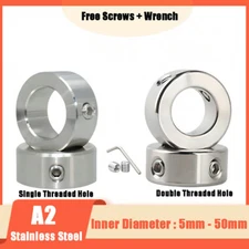 A2 Stainless Steel Shaft Collars Lock Collar With Wrench+Set Screw for CNC Parts