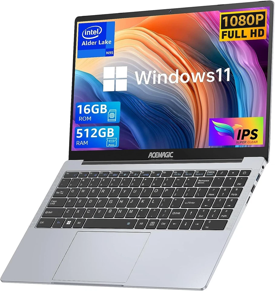 Portátil ACEMAGIC 15,6"" FHD Intel Celeron N-95 16 GB 512 GB SSD Windows 11 Foto 2 de 4