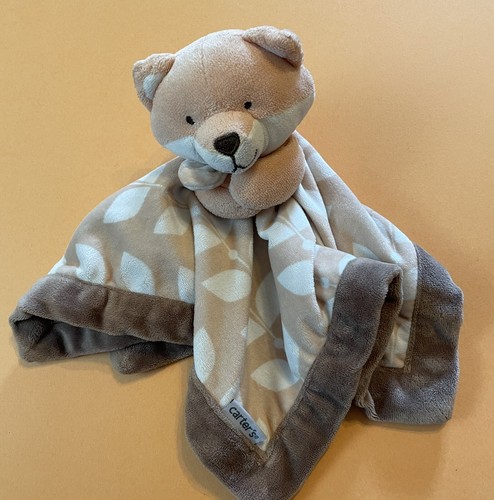 Manta de seguridad Carters naranja blanco zorro bebé 13" felpa suave hoja marrón amorosa - Imagen 2 de 5