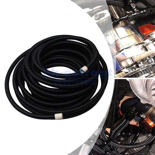 6AN - AN6 Black Nylon E85 PTFE Fuel Line 30FT Hose Oil Gas Line - Picture 6 of 19