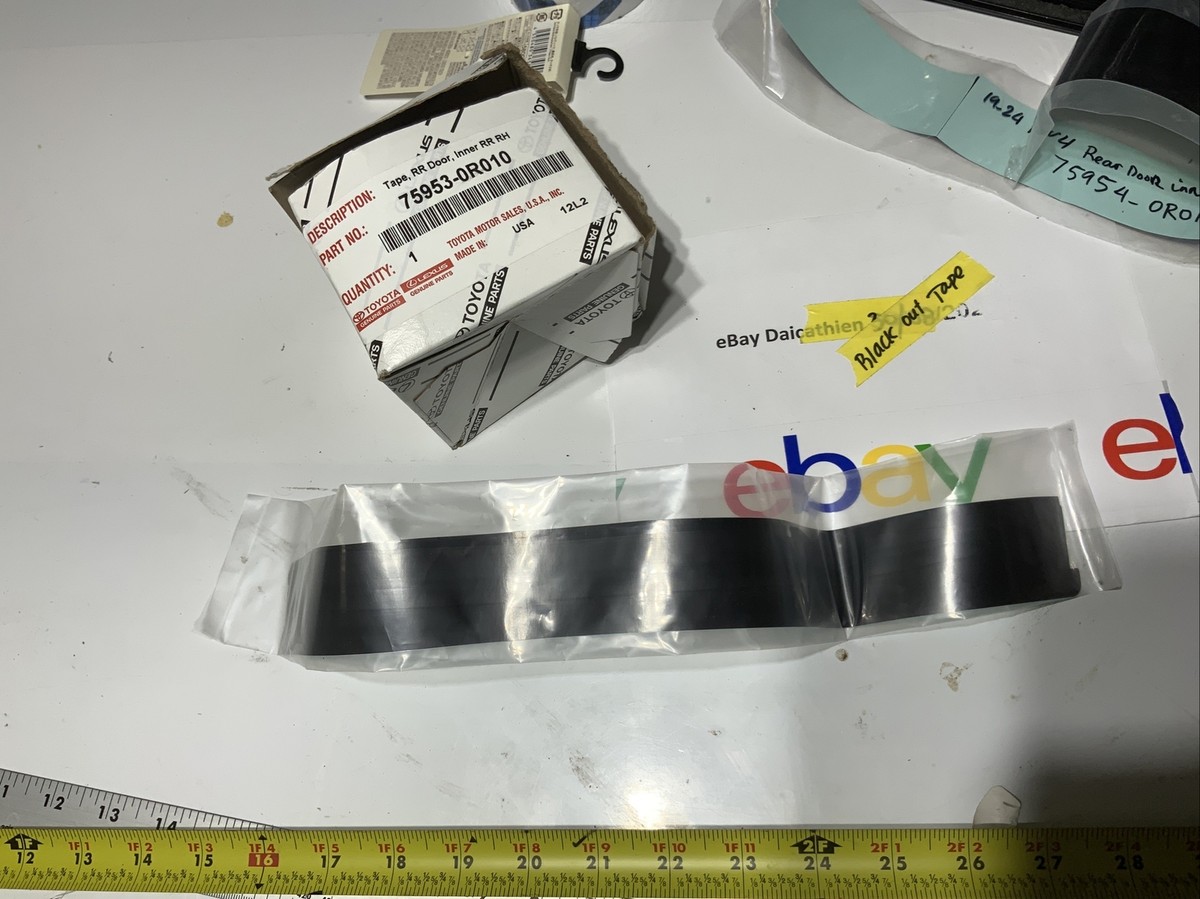 2019-2024 Toyota RAV4 Rear Right Door Black Out Tape Inner 75953