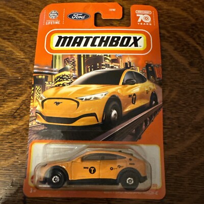 Matchbox 2021 Ford Mustang Mach - E #22/100 NYC Taxi 70th Anniversary 2023