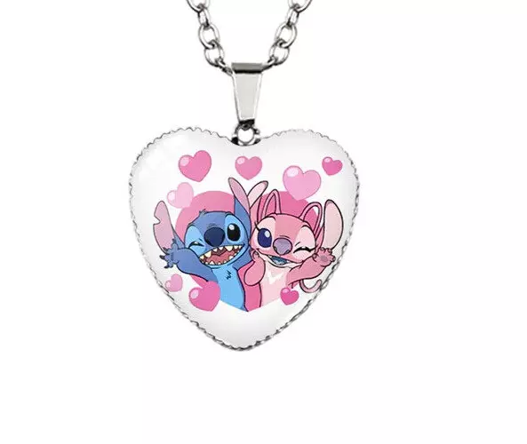 Stitch and angel necklace deals