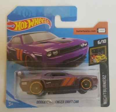 2019 HOT WHEELS - DODGE CHALLENGER DRIFT CAR purple short card | eBay