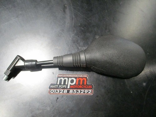 NOS BLACK LH MOTORCYCLE MIRROR 10MM THREAD - Picture 2 of 5