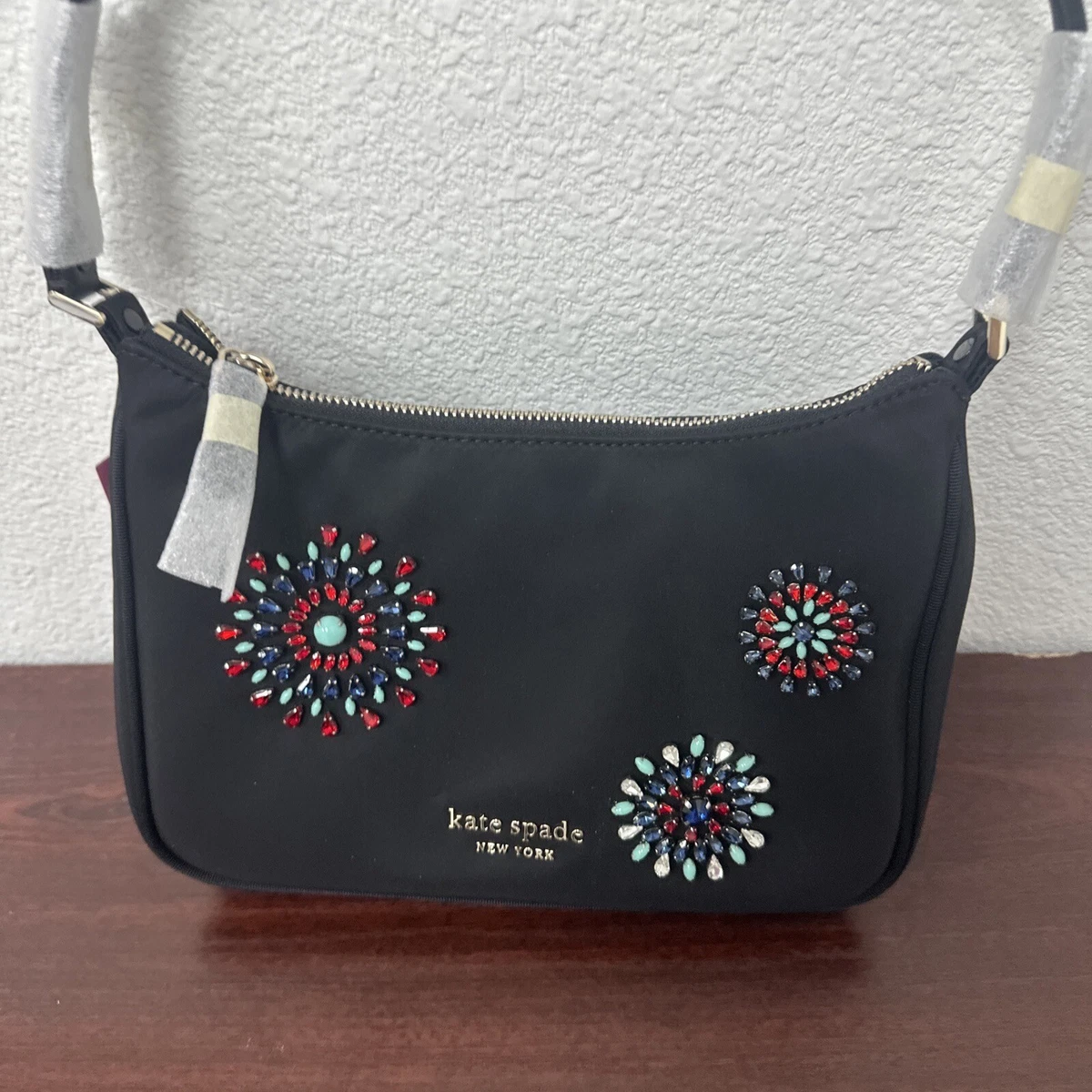 Kate Spade Sam Fireworks Embellished Nylon Small Shoulder Bag