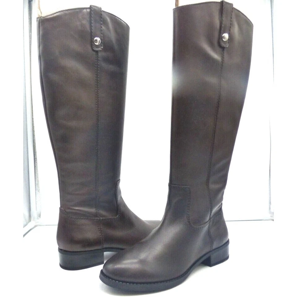 $179.50 INC International Concepts Fawne Botas de Equitación de Cuero, Gris, Talla 7 Foto 2 de 4
