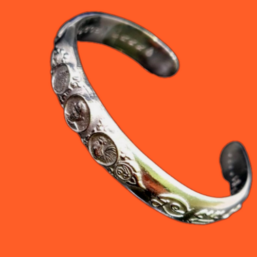 Luang Phor Ruay Armband Thai Success Amulett Alpaka Silber Glück Talisman selten - Bild 4 von 7