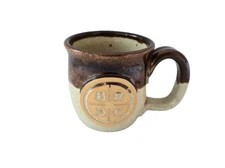Black Rifle Coffee Co. Mug by Sunset Hill Stoneware USA - Beige and Brown