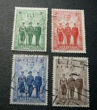 Australia  Stamp Scott#  184-187 Nurse,Sailor,Soldier and Aviator 1940  C544