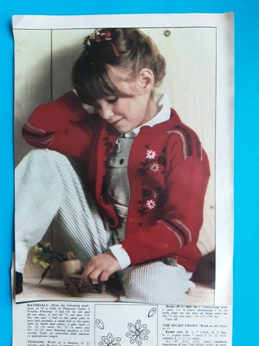 Girl's Zipped Cardigan - Knitting Pattern - DK wool - Chest 24 to 28 inches