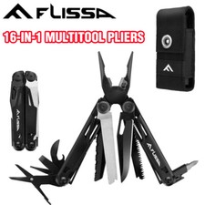 Flissa Multitool 16-in-1 Multitool Plier Bottle Opener Knife Folding Pocket Tool
