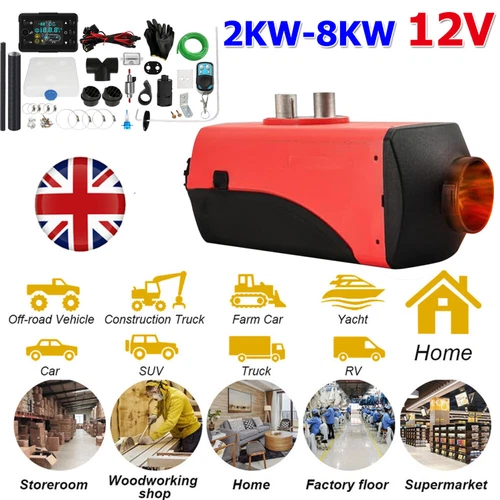 12V Air diesel Heater LCD Monitor 2KW For Trucks Motorhomes Campervan Car SUV