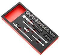 Facom Schaumstoffmodul SteckschlüSsel 3/8 6-Kant Metrisch 20-Tlg MODM.JL161-36