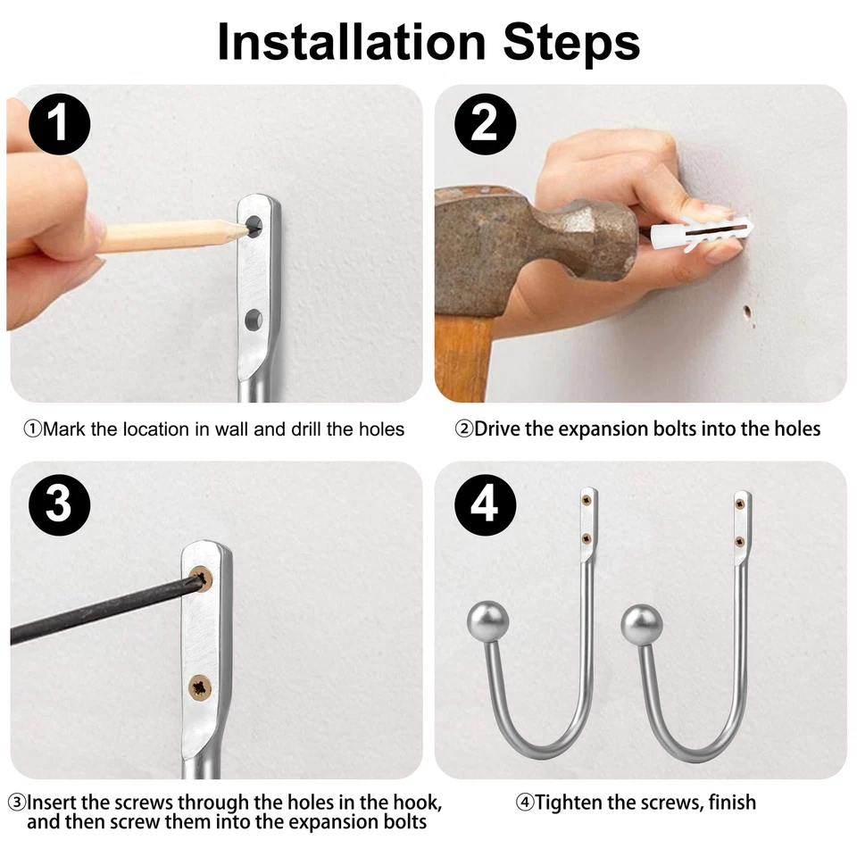 4x Cortinas de retención de cortina Soporte para cortinas montado en la pared Corbatas para decoración del hogar Foto 4 de 4