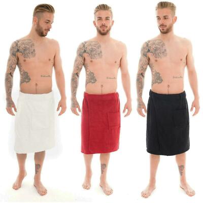 Mens 100% Cotton Shower Wrap Sauna Gym Swimming Holiday