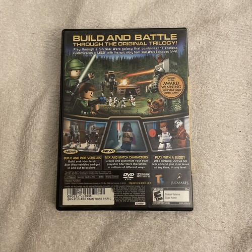 LEGO Star Wars II: The Original Trilogy (PlayStation 2) PS2 Juego Caja Etiqueta Negra - Imagen 3 de 3