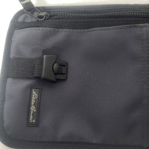 Eddie Bauer Ripstop Travel Wallet Organizer Adjustable Shoulder Strap Black - Picture 4 of 10
