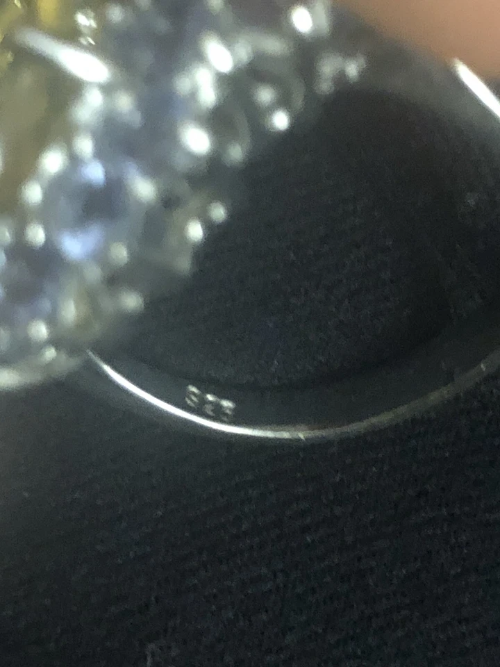 925 Sterling Silver , Anello Citrino - Immagine 2 di 2