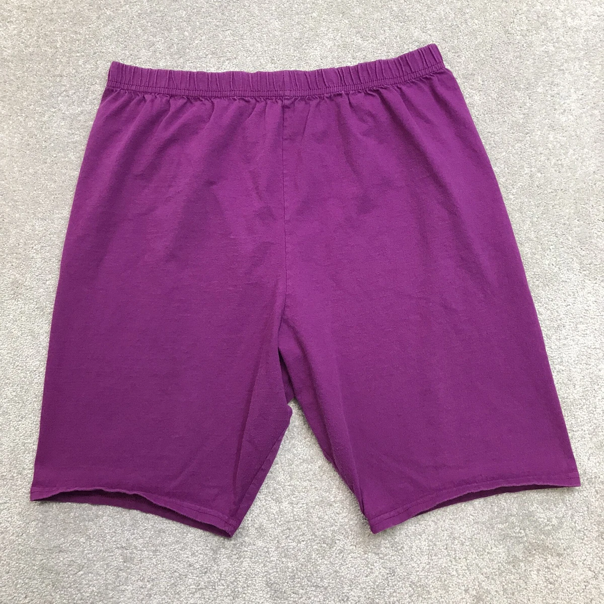 Vintage 90s Hanes Her Way Sweat Shorts Women s XL USA Made Purple
