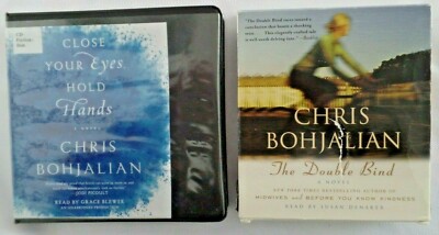 2 Audio Books CD Chris Bohjalian The Double Bind & Close Your Eyes Hold Hands