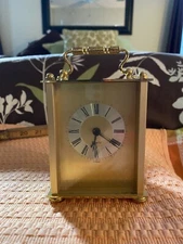 Quartz Gold tone Clock Desk/shelf Clock Table Made In Germany