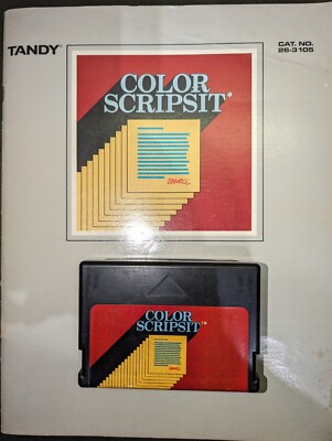 Radio Shack TRS-80 Farbcomputer SCRIPSIT WORDPROCESS Programm Pak 26-3105 Coco