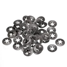 100pcs Starlock Push On Fasteners Locking Washers Speed Locking Round Clips 3mm