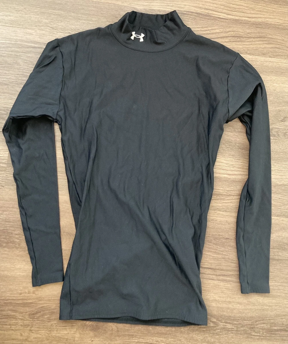 Under Armour Long Sleeve Black Shirt mock neck men sz Medium M