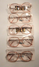 Vintage 5 Pc. ELAN 9144 Brown 52/15 Women's Plastic Eyeglass Frame Lot NOS 384